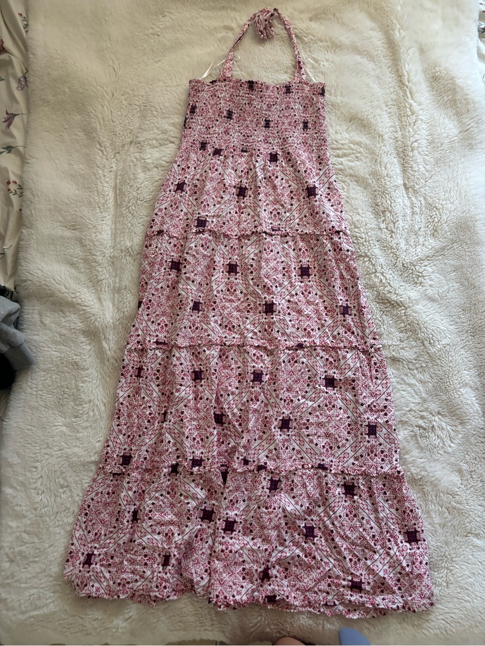 Ariat Western Print Smocked Halter Maxi Dress - Picture 5 of 9